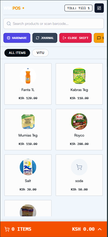 WIK Online POS SaaS Dashboard Interface